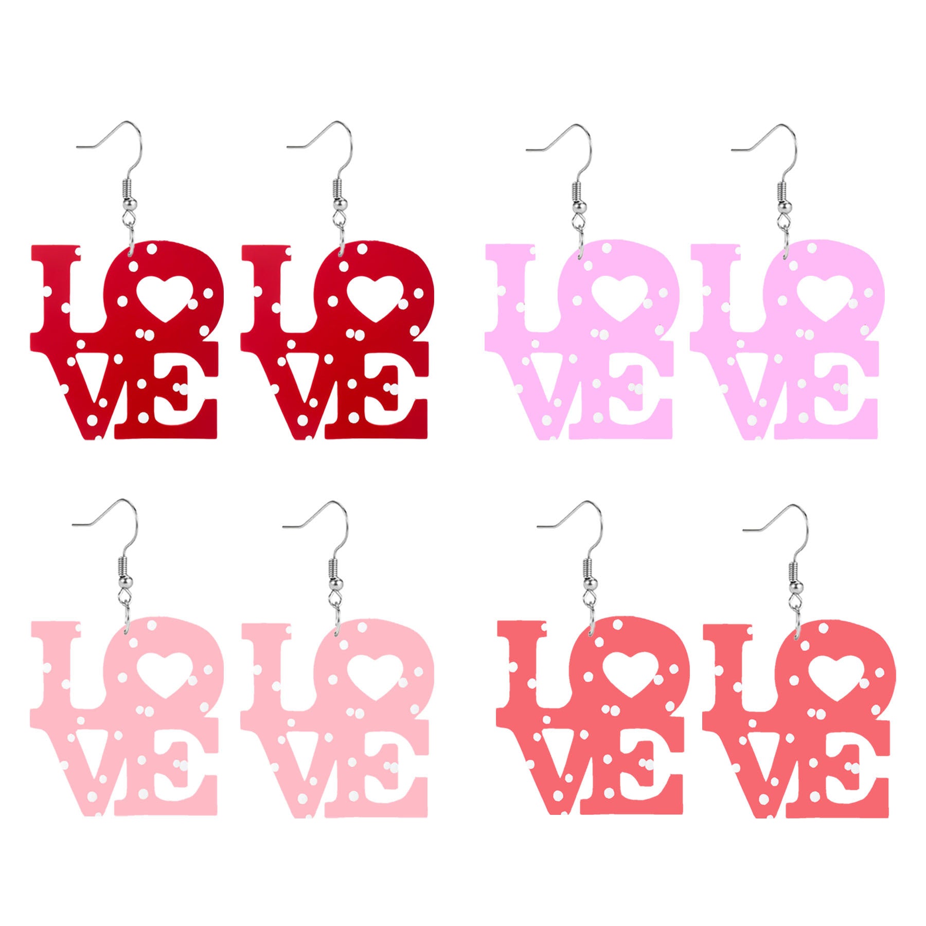 Wholesale Valentine's Day LOVE Acrylic Earrings