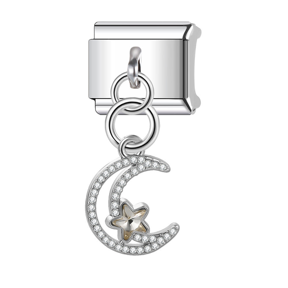 Wholesale Italian Charm Bracelet 9mm DIY Splicing Pendant Series Stainless Steel Composable Bracelet