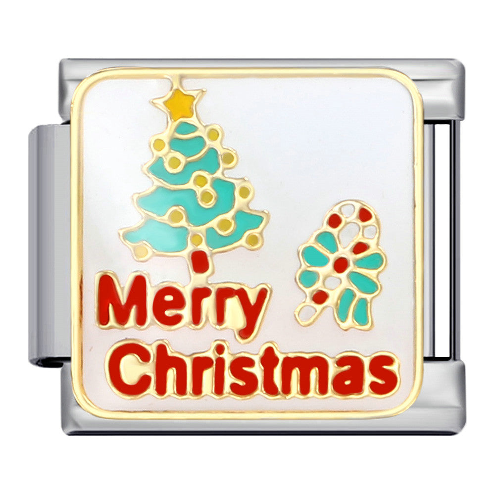 Wholesale Italian Charm Bracelet 9mm DIY Splicing Removable Christmas Party Stainless Steel Composable Bracelet