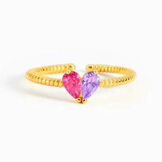 Wholesale  Geometric Heart-Shaped Diamond Ring