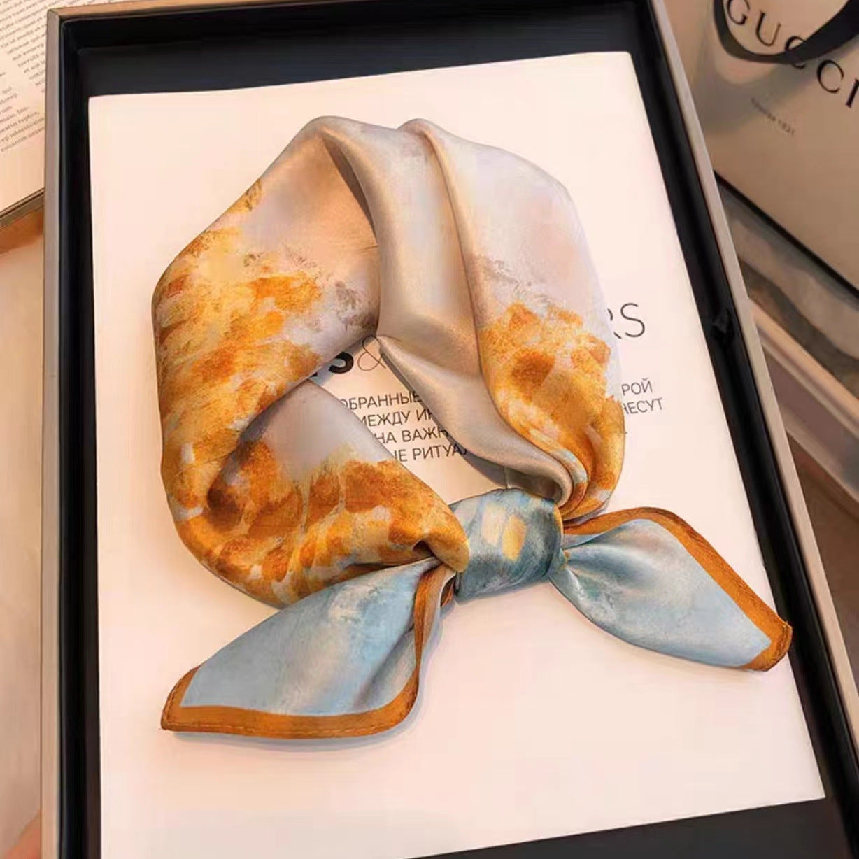 Wholesale versatile high-grade  Silk f 53* 53cm Large Square  Scarf