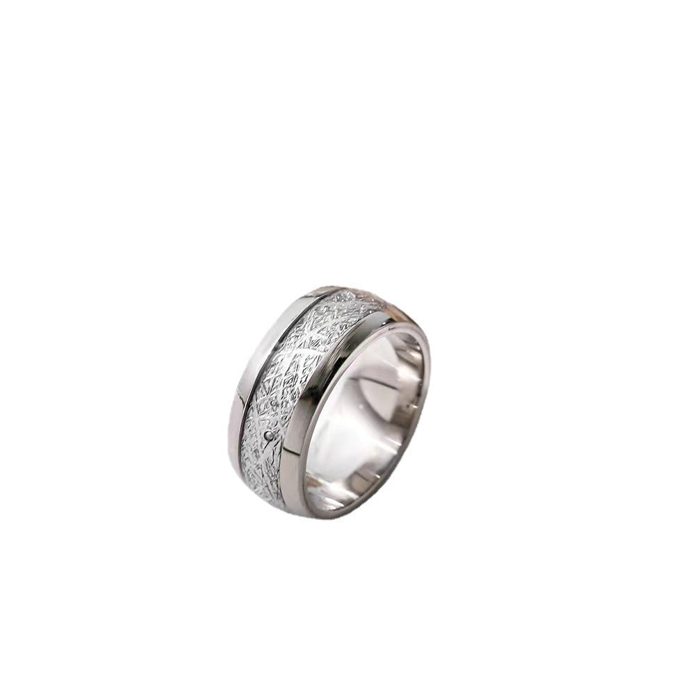 Wholesale Titanium Steel Ring Men's Silk Rime Stainless Steel ACC-RS-Xinj008