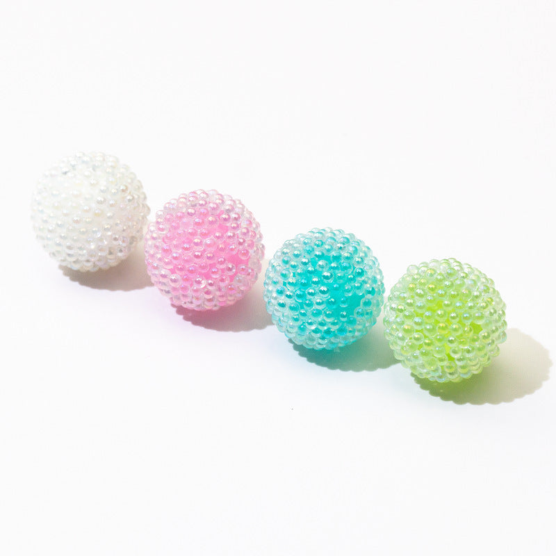 Wholesale 10PCS  Acrylic Macaron Bubble Through-hole 17mm Sugar Beads ACC-BDS-GeRui001