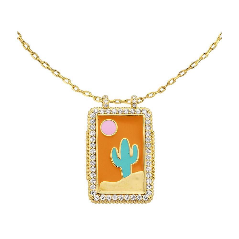 Wholesale Desert Wind Tarot Sun Moon Necklace ACC-NE-XuanChi004