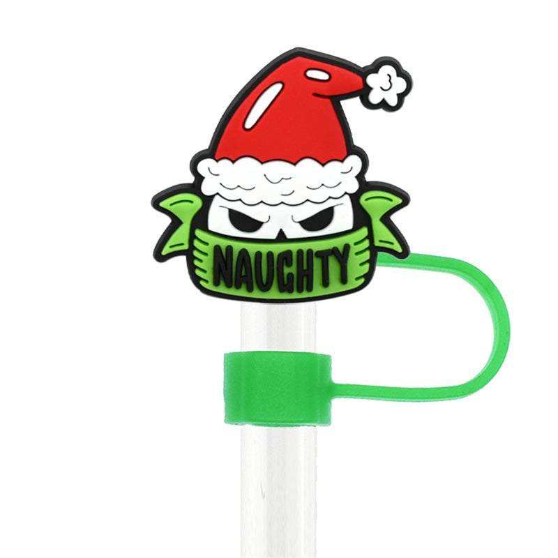 Wholesale  Random 100pcs Cartoon   10mm PVC Soft Straw Tube Cap