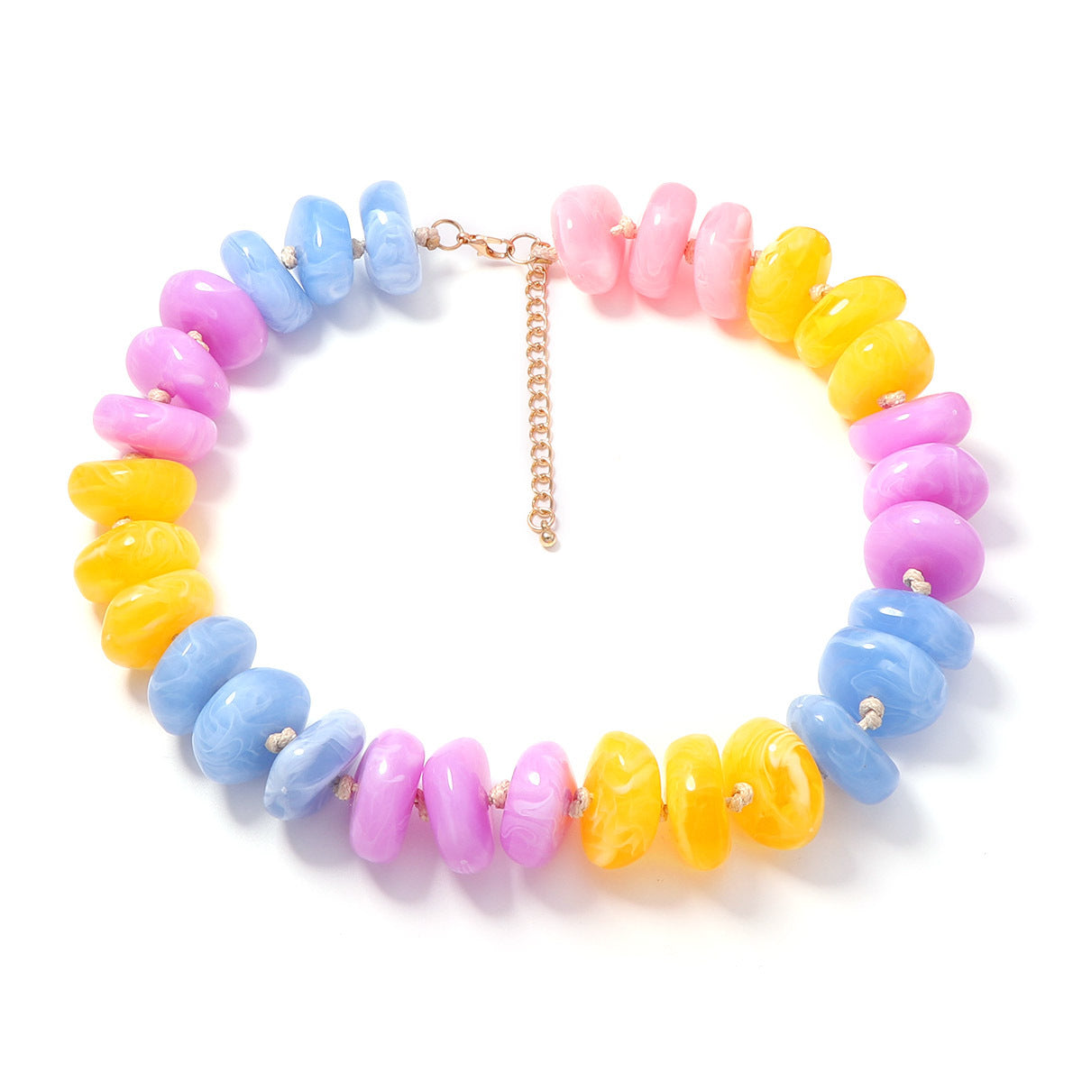 Wholesale Stylish Multicolor Beaded Necklace Chic Jewelry Accessory For Women