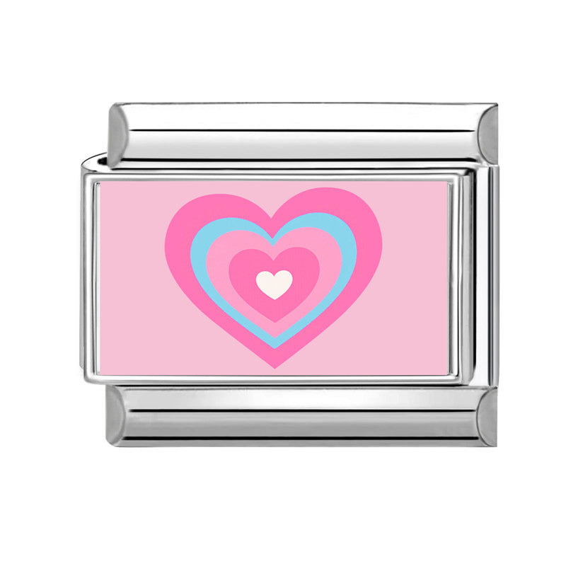 Wholesale 9mm Italian Charm Starter Bracelets DIY Heart Series Stainless Steel Composable Bracelet