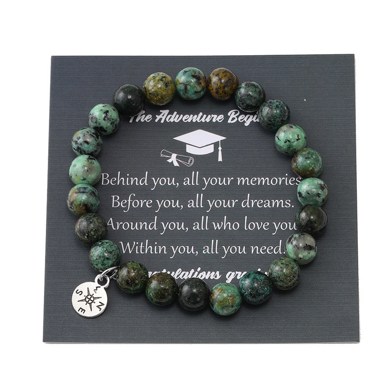 Wholesale  colorful emperor stone compass beaded bracelet