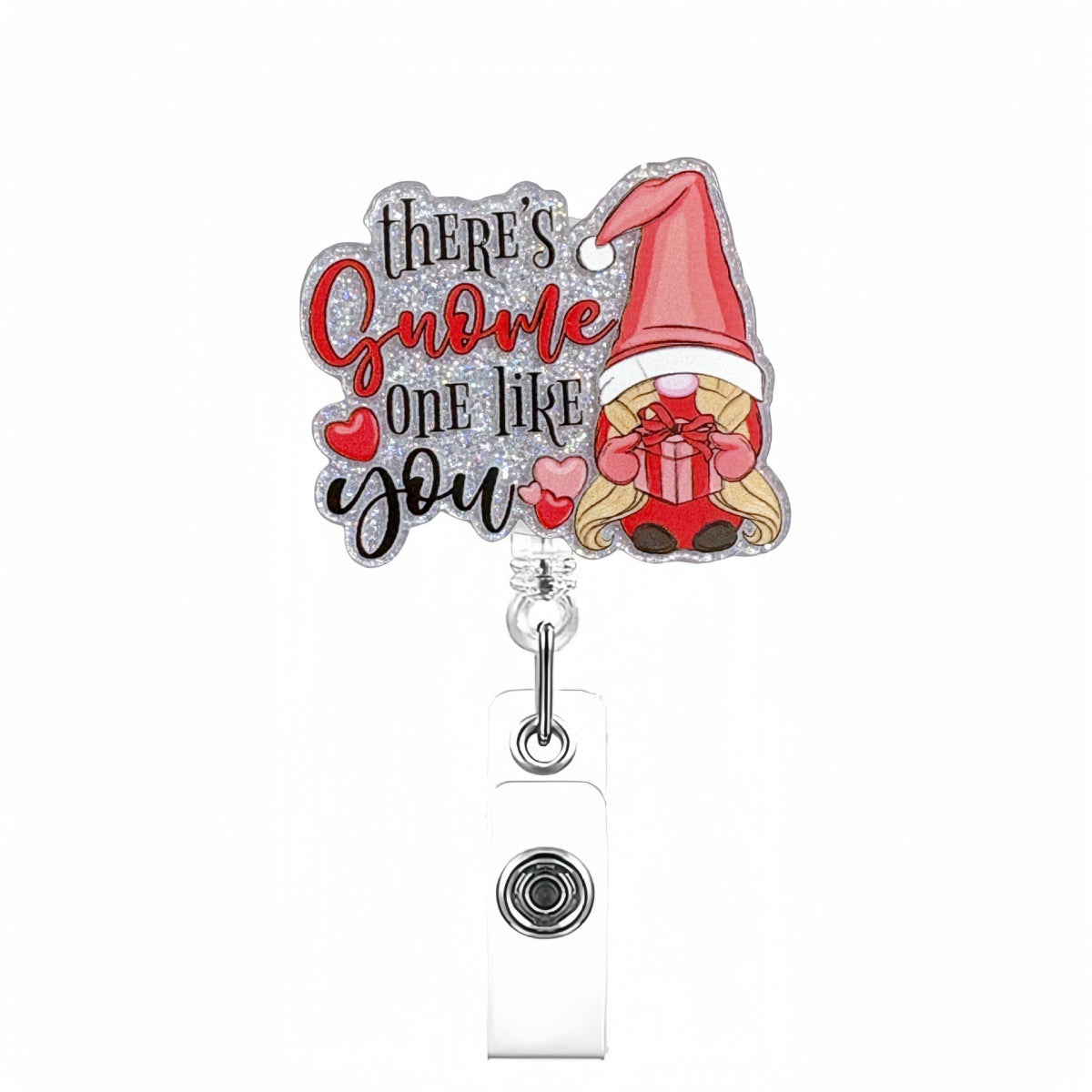 Wholesale retractable acrylic Valentine' s Day Badge Reels