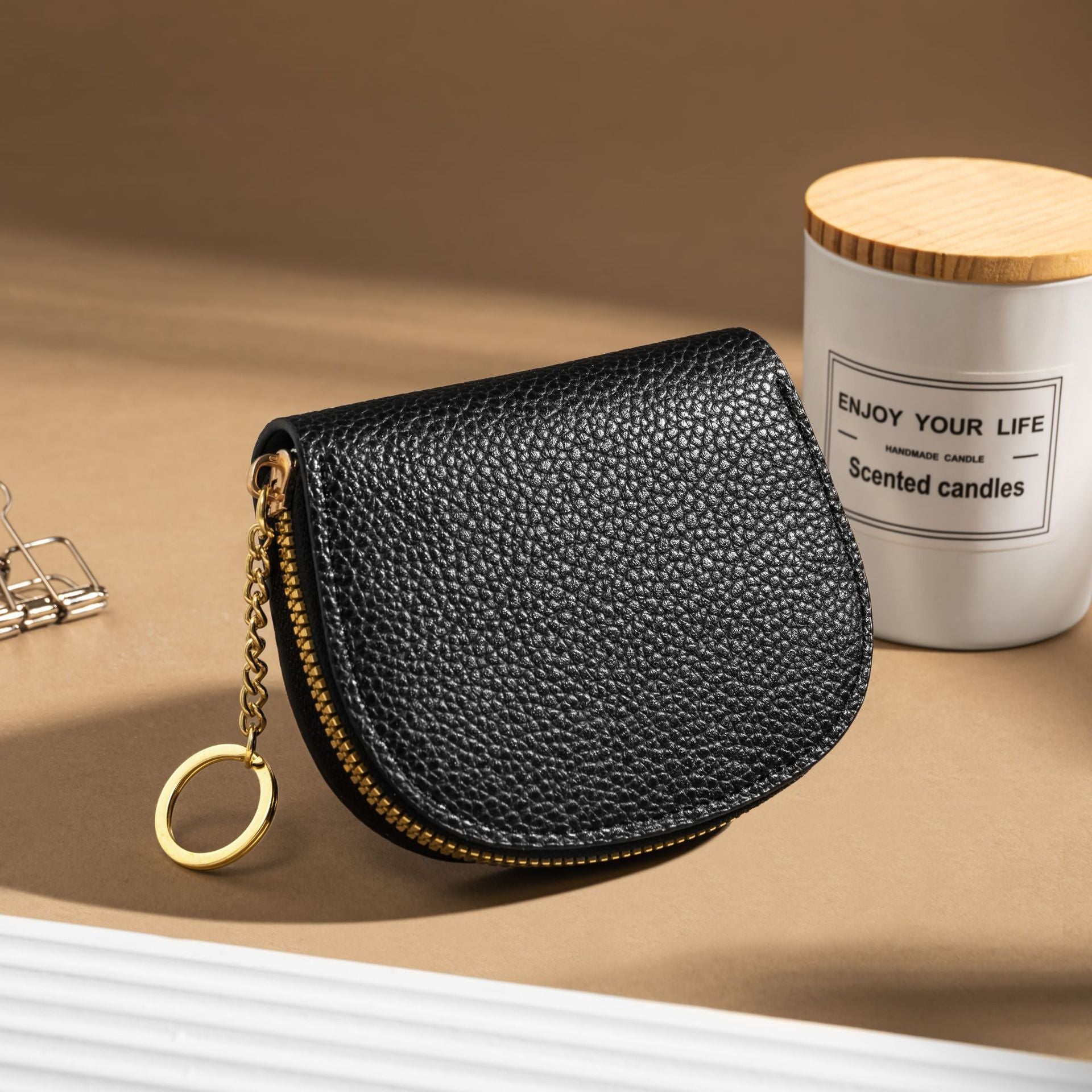 Wholesale Stylish Shell Half Circle Accordion Card Holder PU Credit Card Slots Wallet For Everyday Use