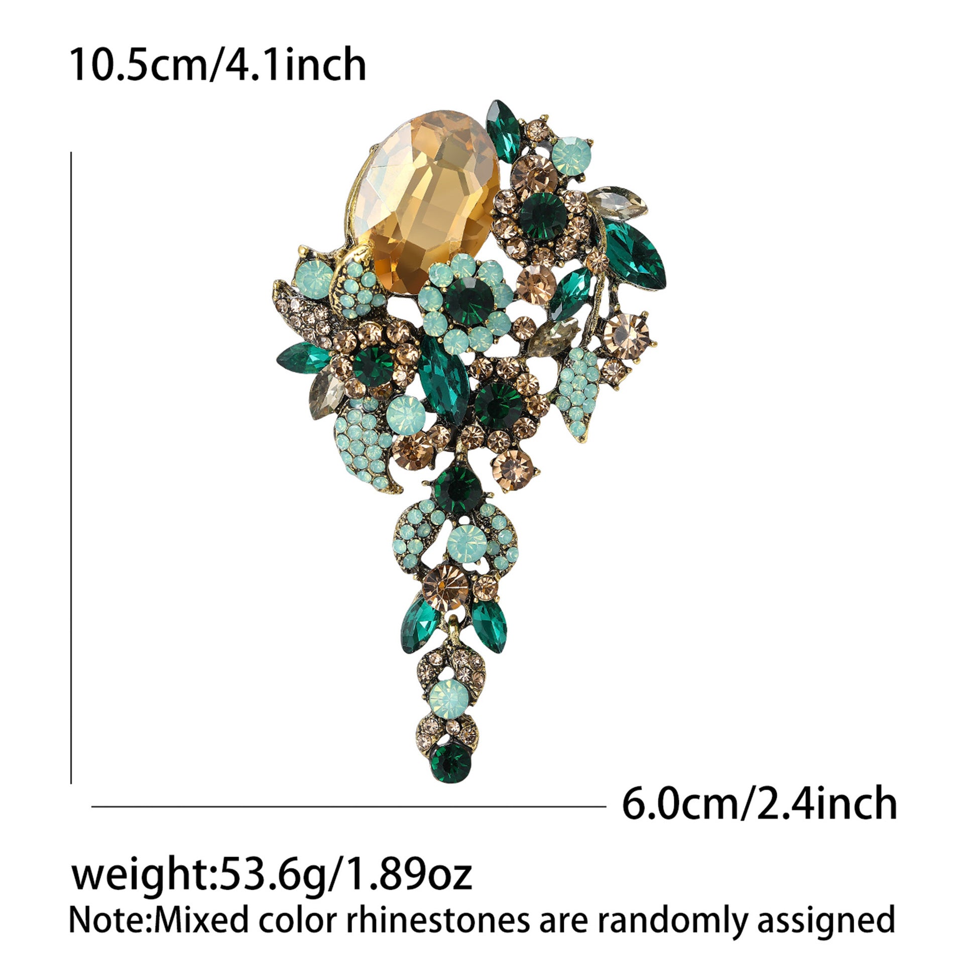Wholesale Alloy Vintage Crystal Flower Brooch Antique Bronze Purple Women S Fashion Pin
