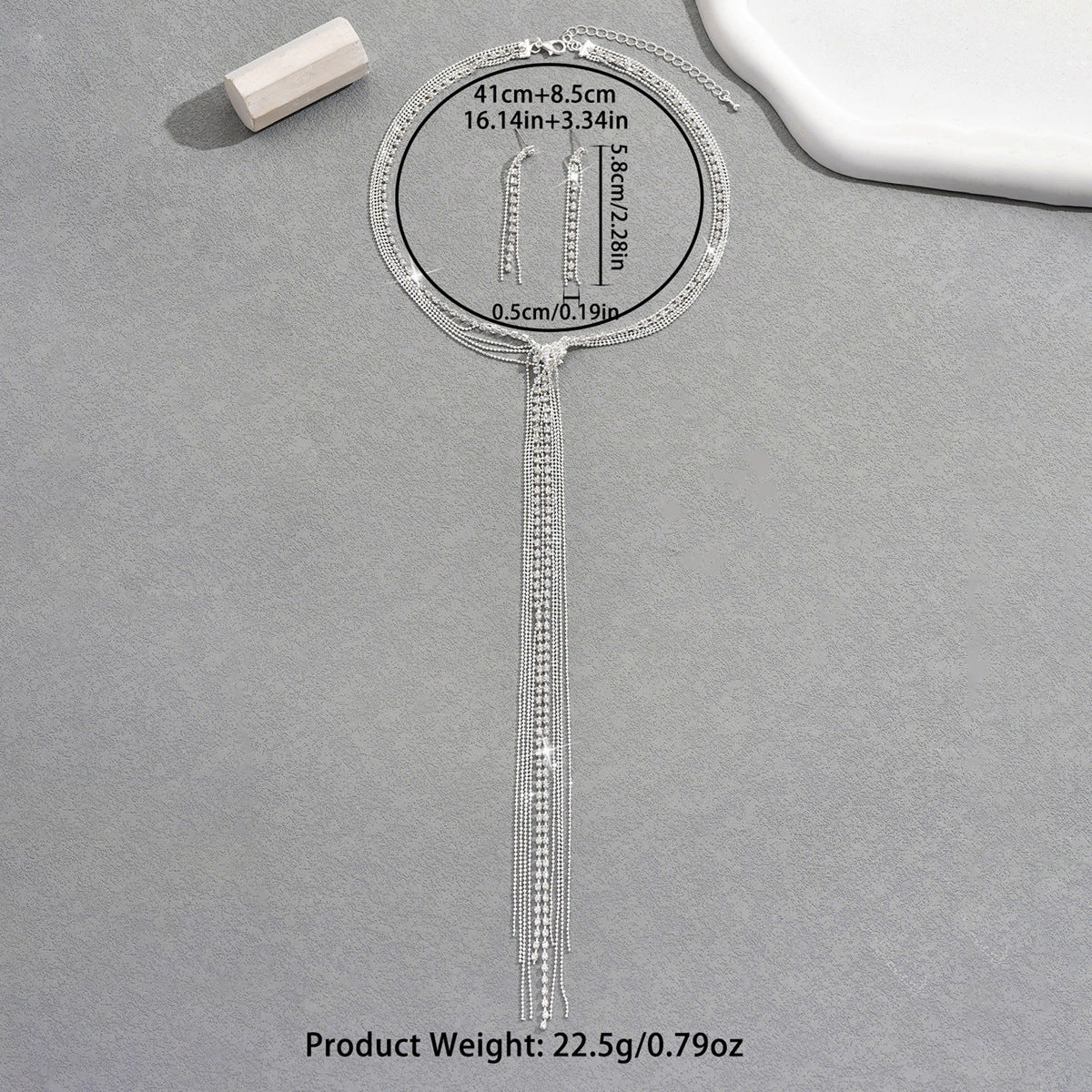 Wholesale  Exaggerated  Fashion Necklace Long Eardrop Water Drop Necklace