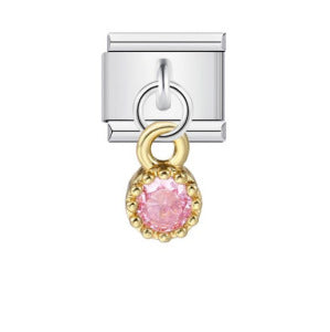 Wholesale Italian Charm Bracelet 9mm DIY Splicing Removable Small Round Zirconia Colored Stone Stainless Steel Composable Bracelet