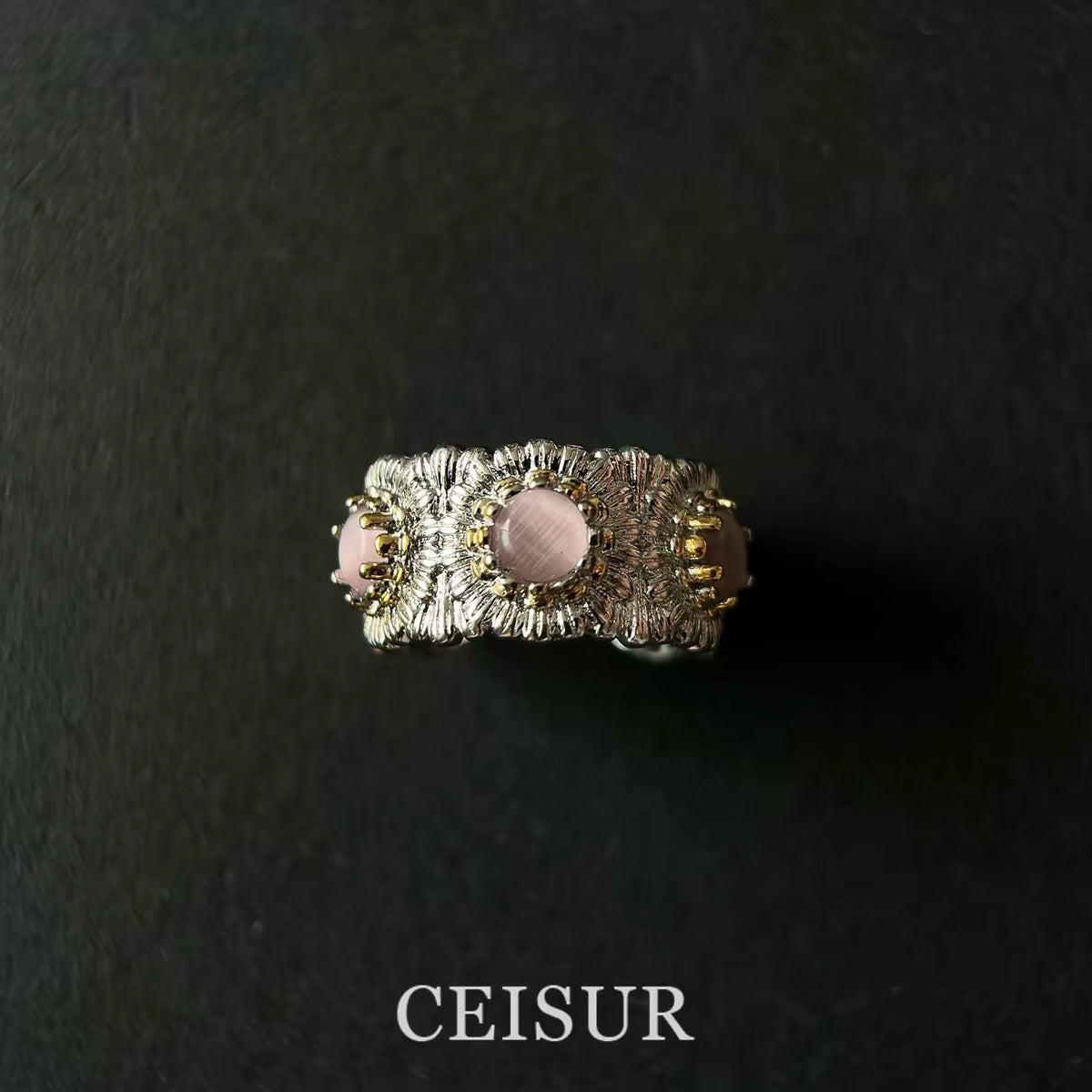 Wholesale Chic Flower Ring,  Vintage Geometric Copper Jewelry,  Fashion Accessory for Gift