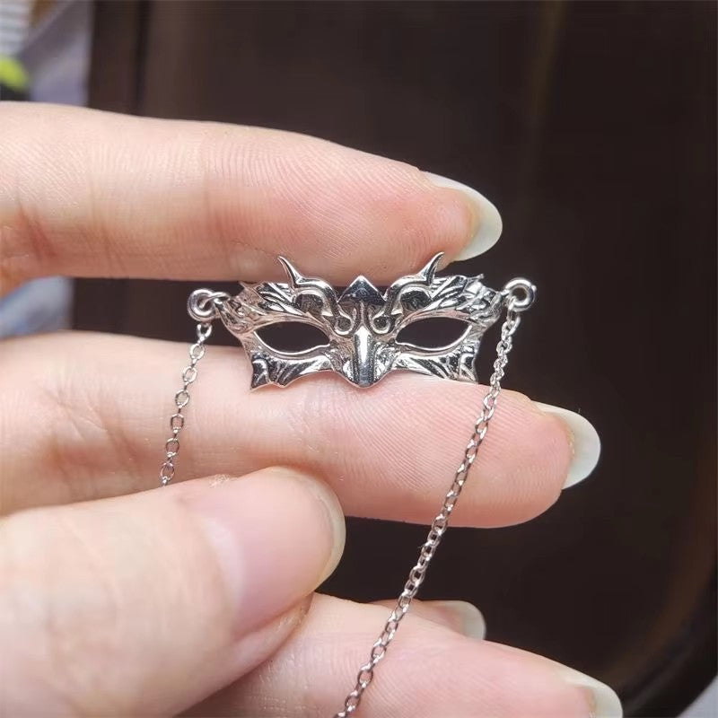 Wholesale Mask Collarbone Chain Water Drops Diamond  Necklace