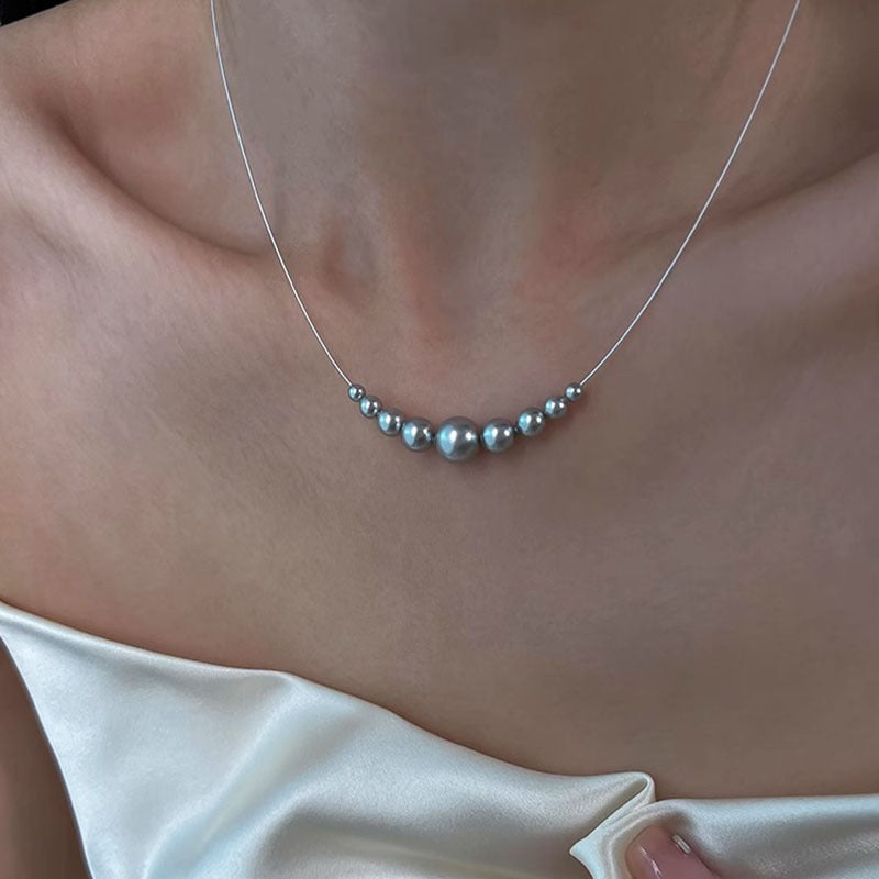 Wholesale Light Luxury  Retro Classic All-match Pearl Necklace