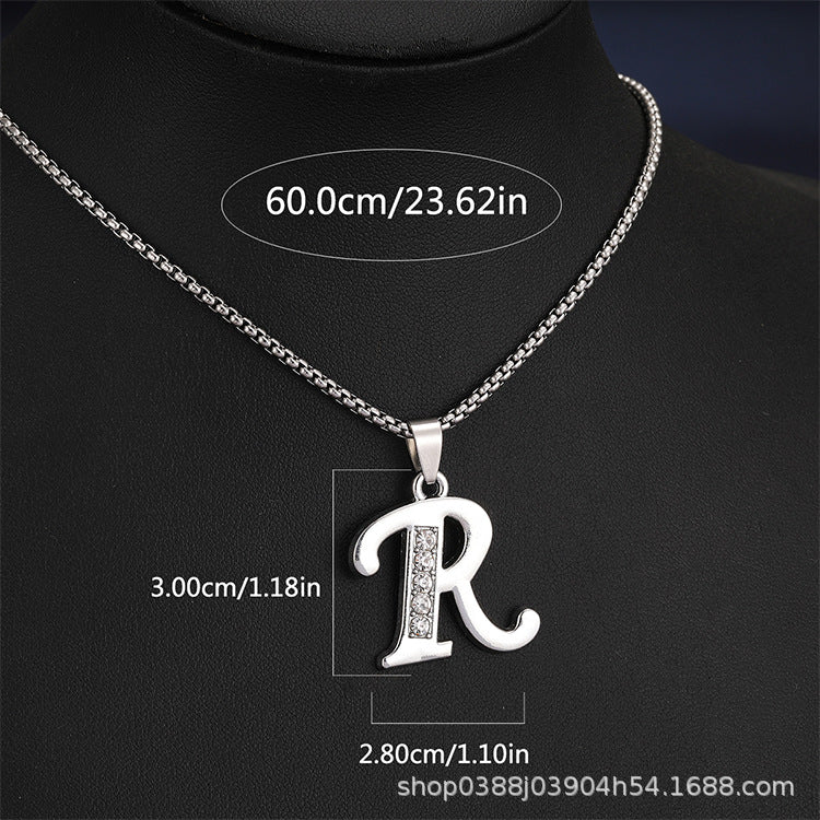 Wholesale  Titanium Steel English letter necklace