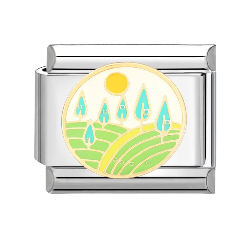 Pulsera de encanto italiano al por mayor de 9 mm Diy Suplicamiento Lindo pulsador creativo de acero Titanio Compuesta de acero Pulsera