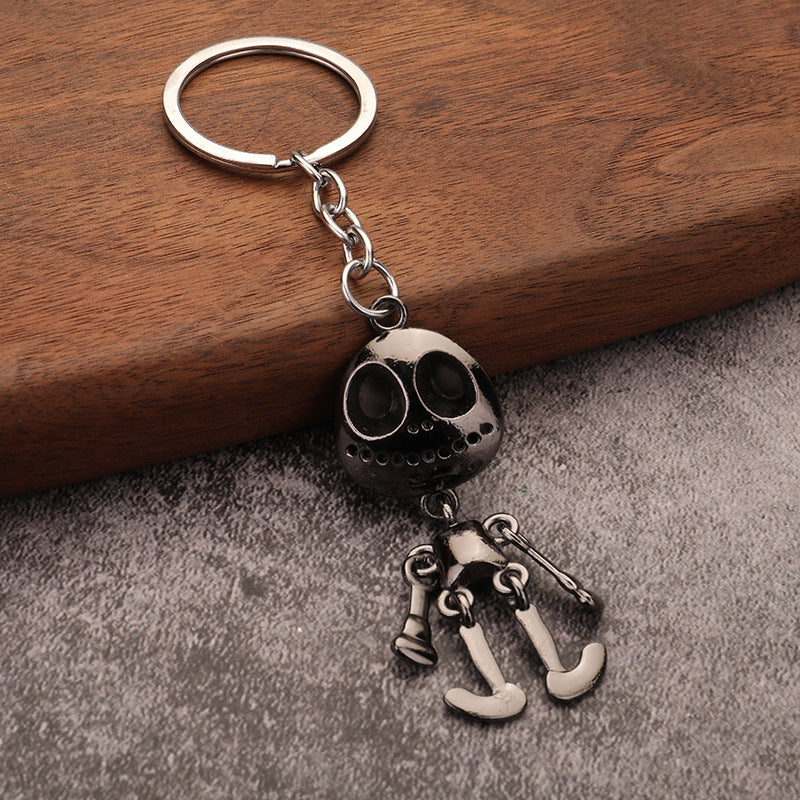 Wholesale Simple Ghost Head simple metal keychain