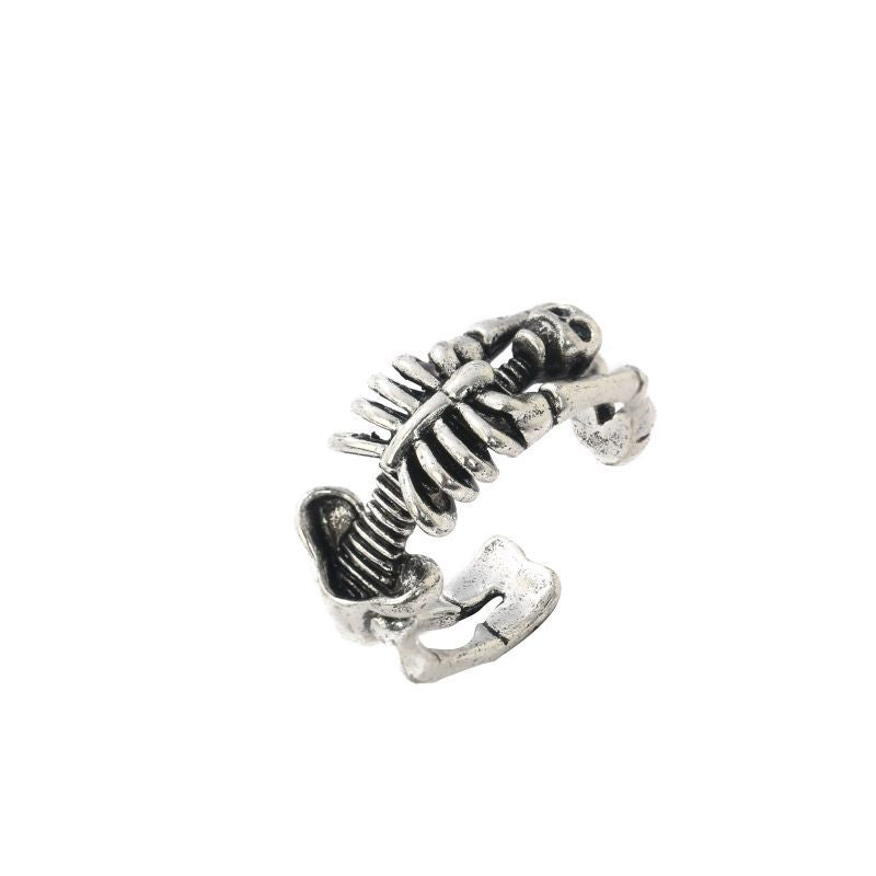 Wholesale Halloween Rock Punk Skull Open Ring Vintage Rings ACC-RS-liyang001