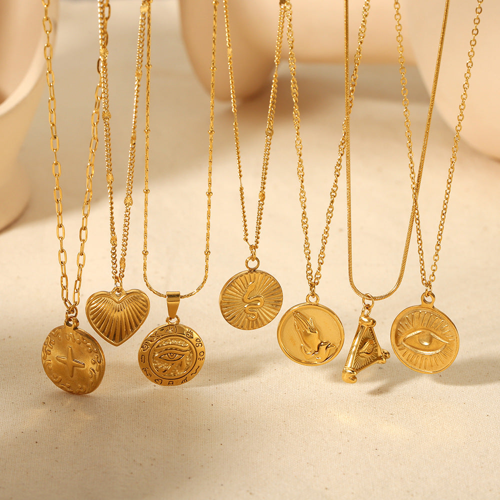 Wholesale Personality love necklace stainless steel Devil Eye