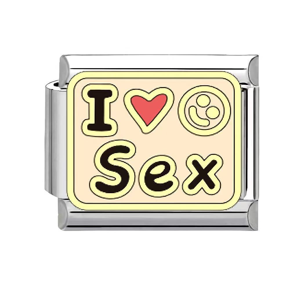 Wholesale Italian Charm Bracelet 9mm DIY Splicing travel   Creative Stainless Steel Composable Bracelet