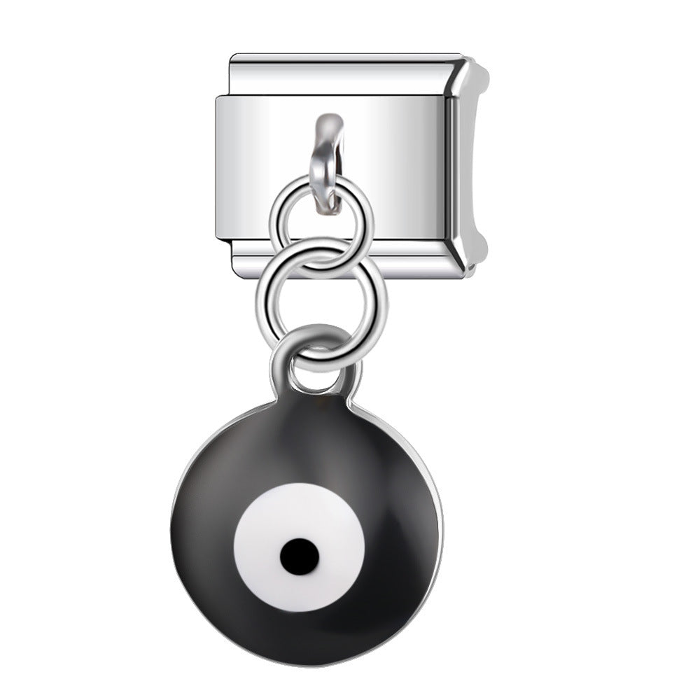 Wholesale Italian Charm Bracelet 9mm DIY Splicing Eyes Stainless Steel Composable Bracelet