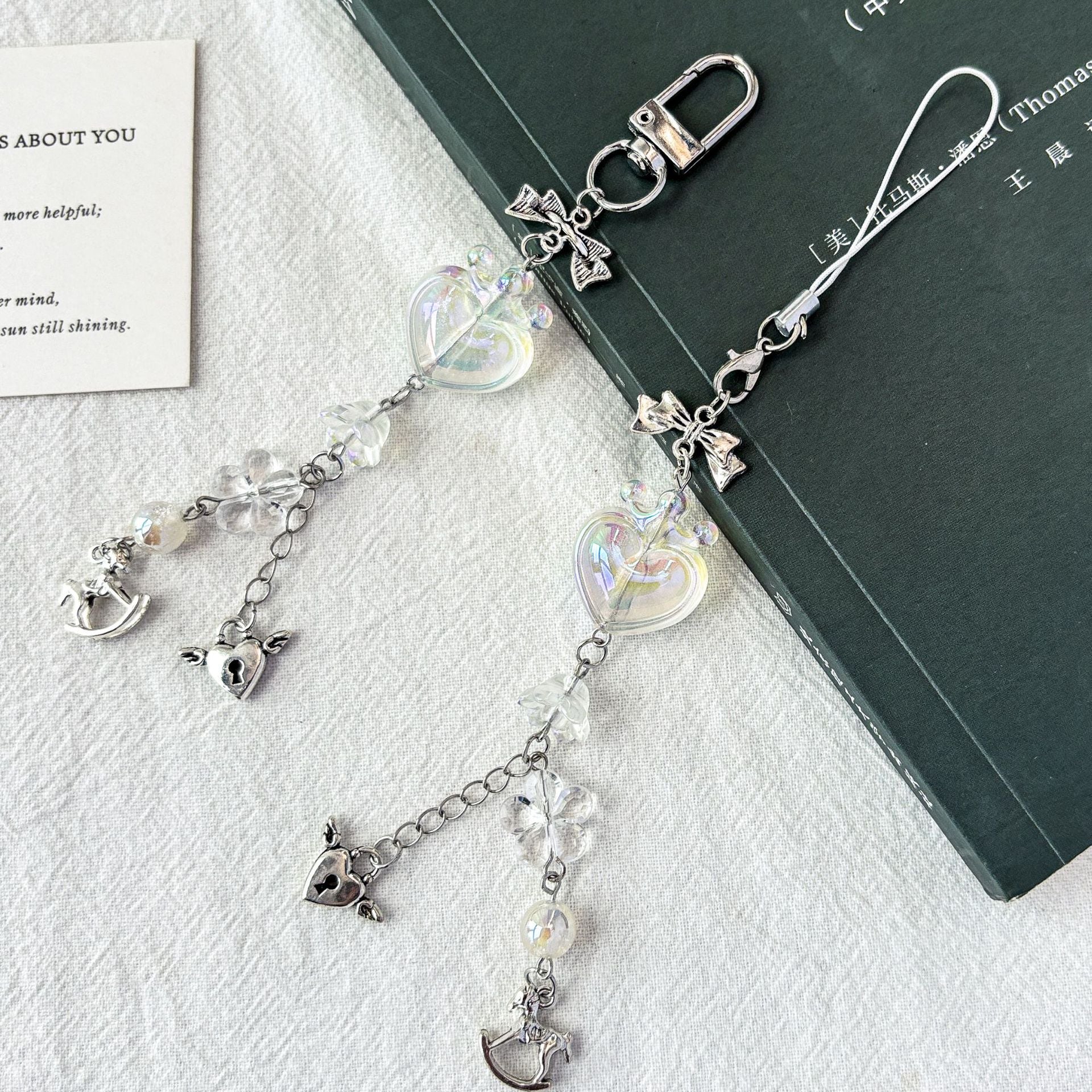 Wholesale Love Crown Mobile Phone Chain Keychains