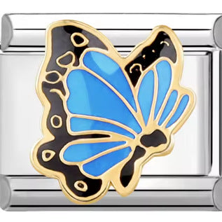 Wholesale  Italian Charm Bracelet 9mm DIY  insects and welded butterflies Creative Stainless Steel Composable Bracelet