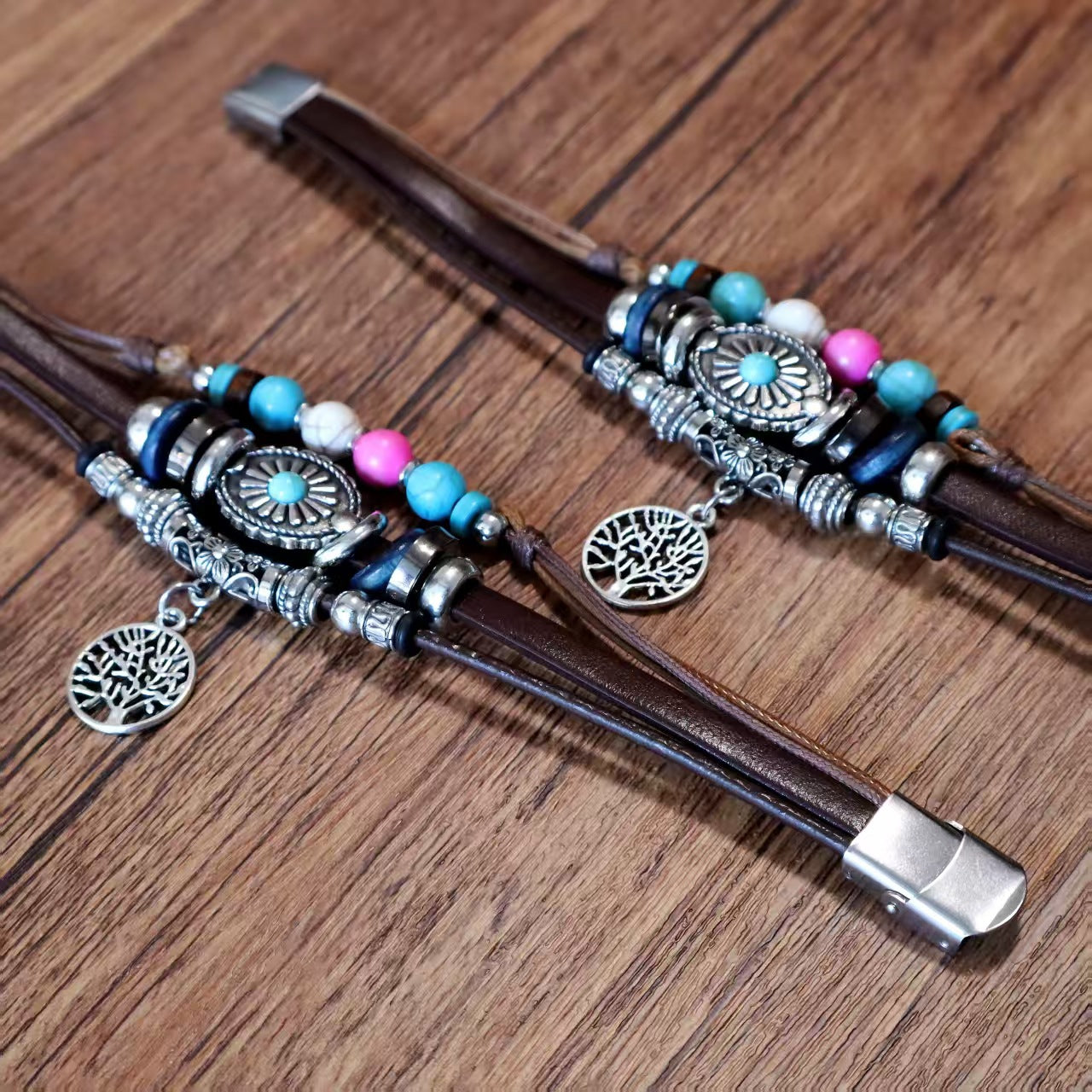 Wholesale Stainless Steel Bohemian Tree of Life Bracelet - Unisex Jewelry Accessory for Resale