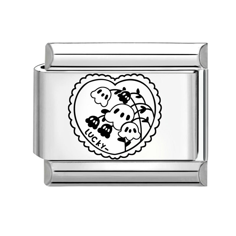 Wholesale Italian Charm Bracelet 9mm DIY Splicing Cute Creative Stainless Steel Composable Bracelet