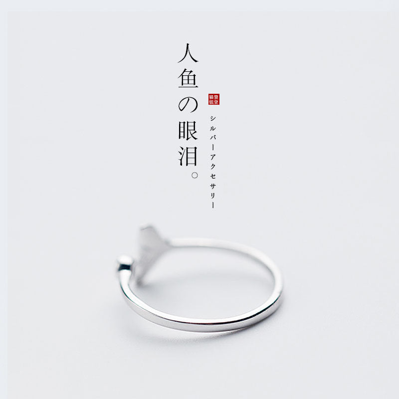Wholesale Mermaid Wave Fishtail Ring Light Luxury Fashion Jewelry Gift