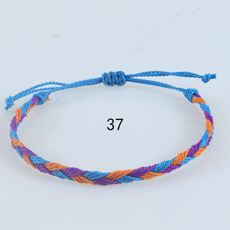 Wholesale Hand-woven rope Bohemian men' s wave bracelet