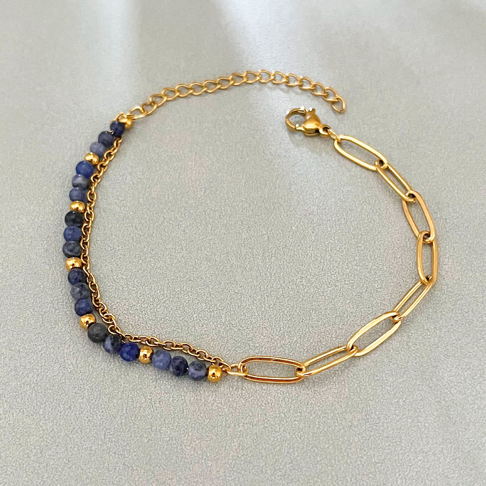 Wholesale Natural Stone Beaded Double-Layer Bracelet