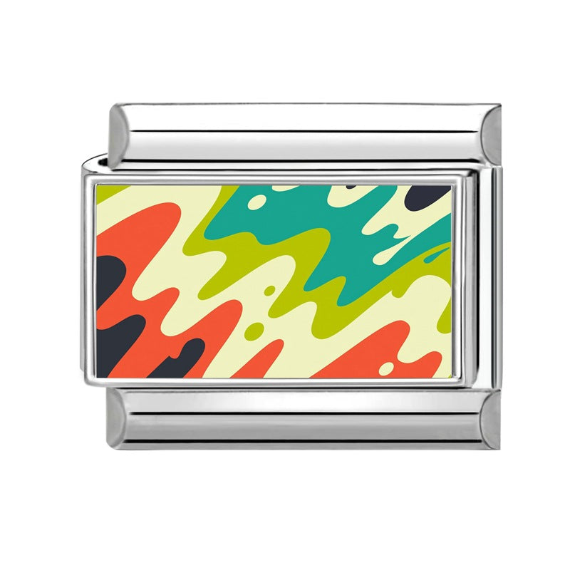 Wholesale 9mm Italian Charm Starter Bracelets DIY Colorful Single Section Creative Stainless Steel Composable Bracelet