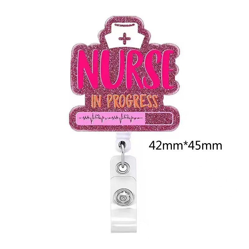 Wholesale Acrylic Badge Scroll Clip for Hospital Staff  Badge Reels