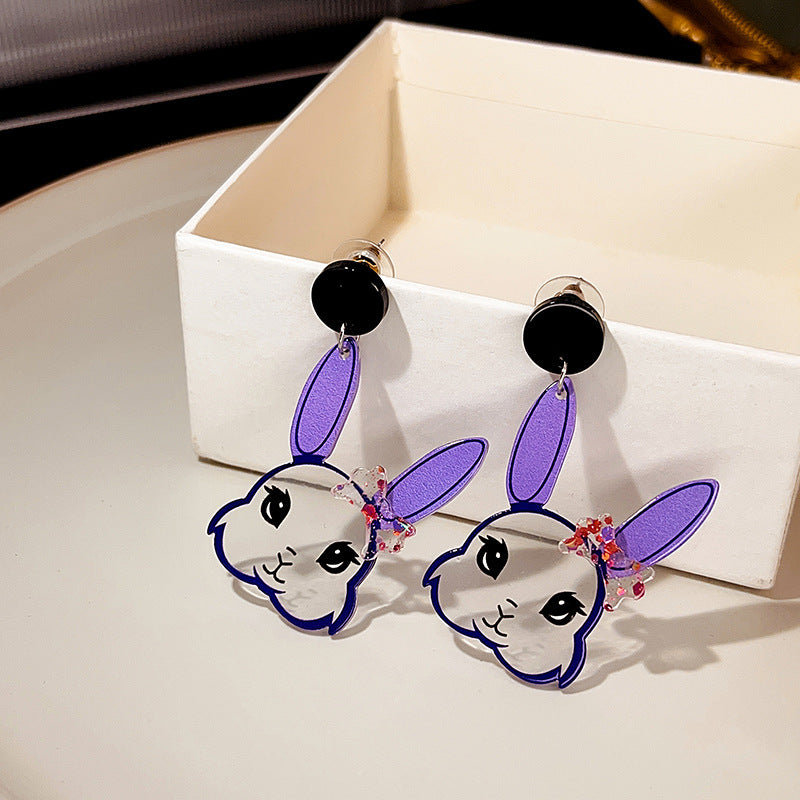 Wholesale Cartoon Cute Rabbit Acrylic Earrings