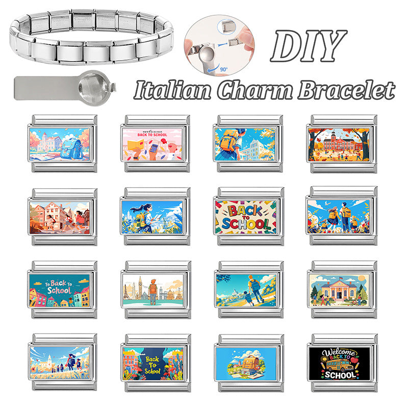 Wholesale Italian-Style DIY Module Bracelet - Titanium Steel Electroplated Fashion Accessory,  Commemorative Gift for Everyday Wear