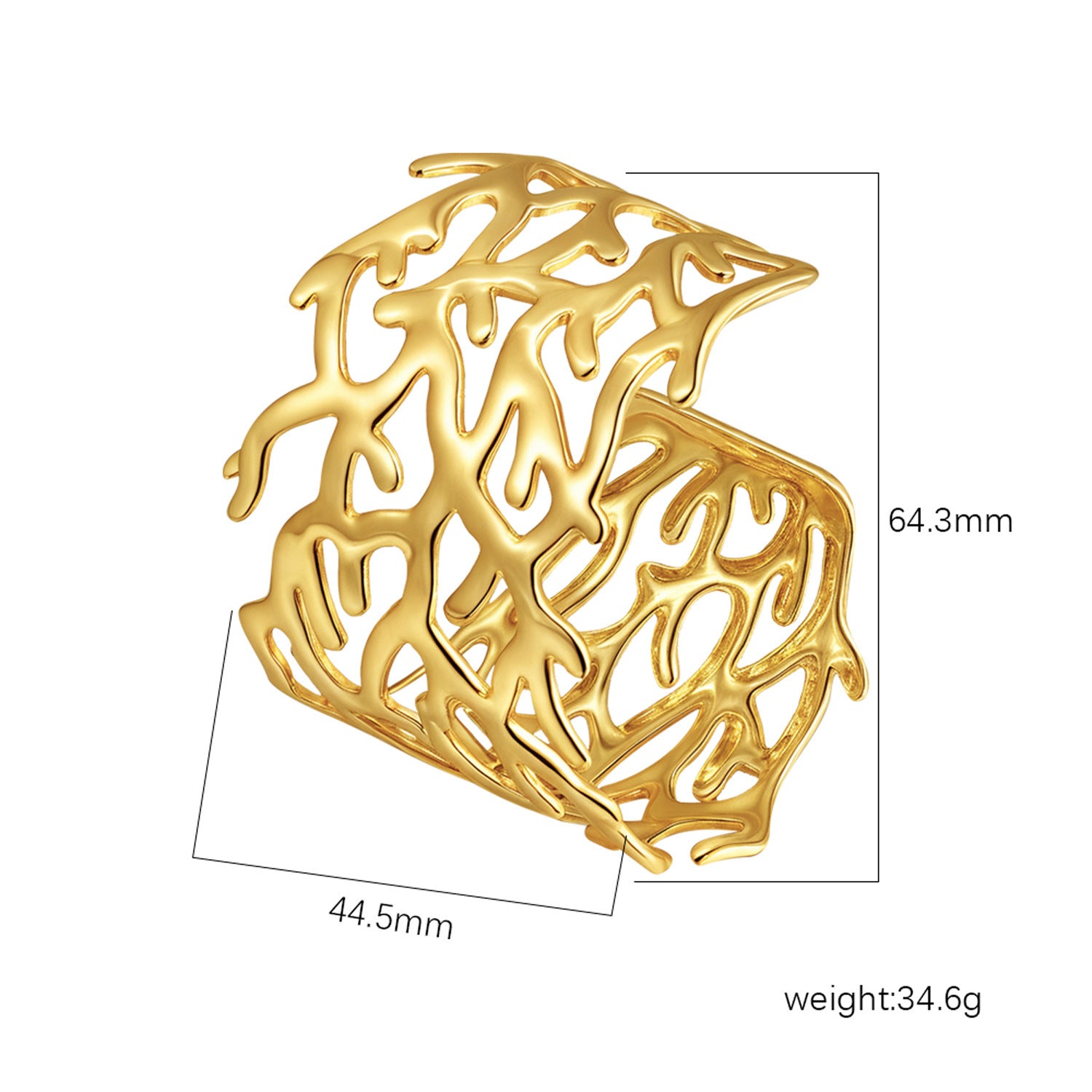 Wholesale Stainless Steel Open C Shape Bangle 18K Gold Plated Fashion Jewelry for Gift Boutique Resale