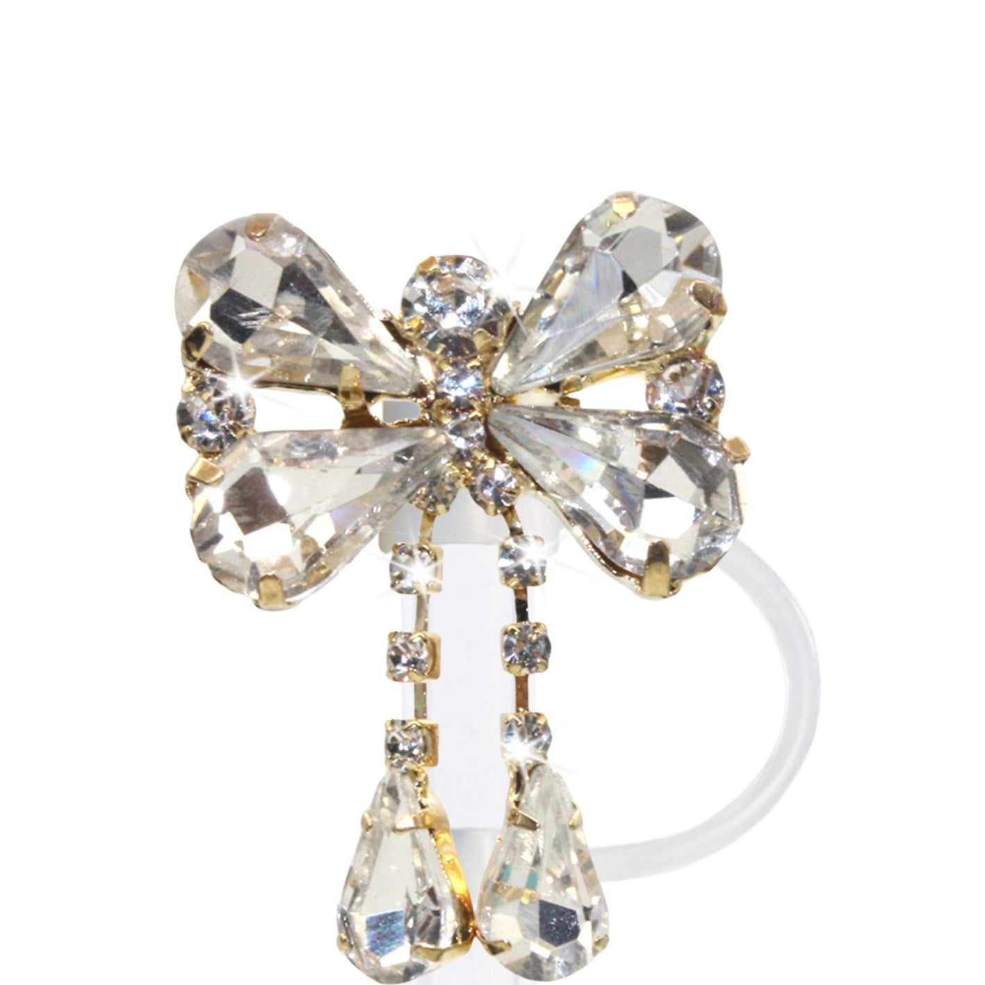 Wholesale Wholesale 50pcs Teardrop Butterfly Pendant 10mm Straw Cover Straw Tube Cap