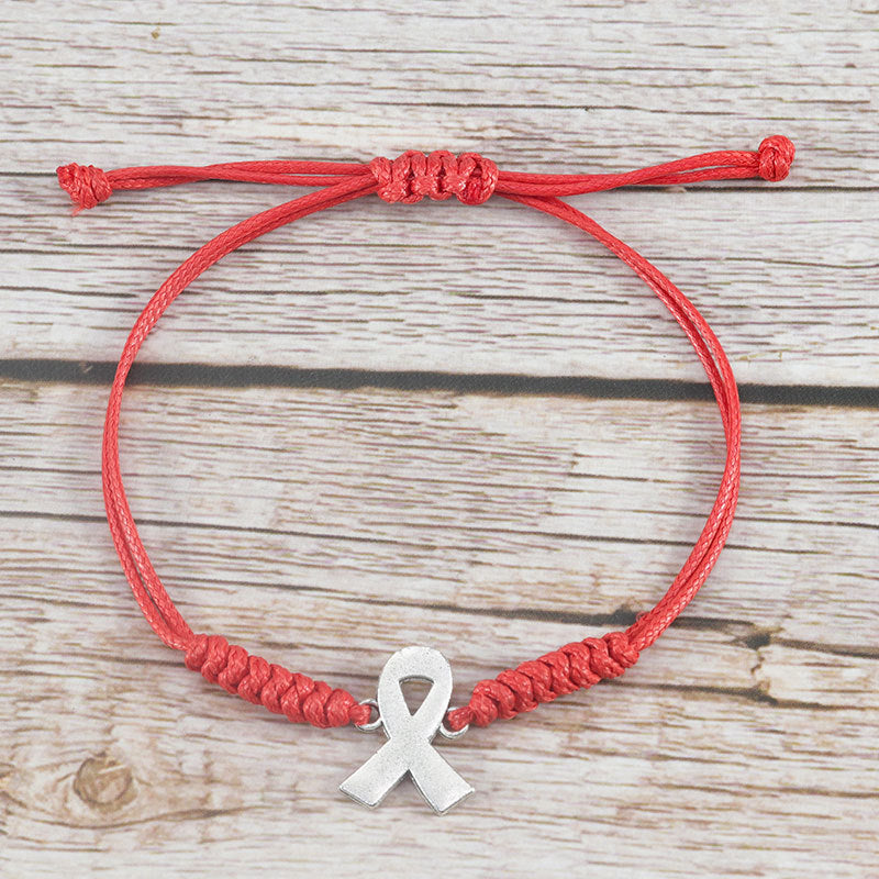 Wholesale Prevention of Breast Multicolor Bracelet  Alloy Ribbon Bracelet