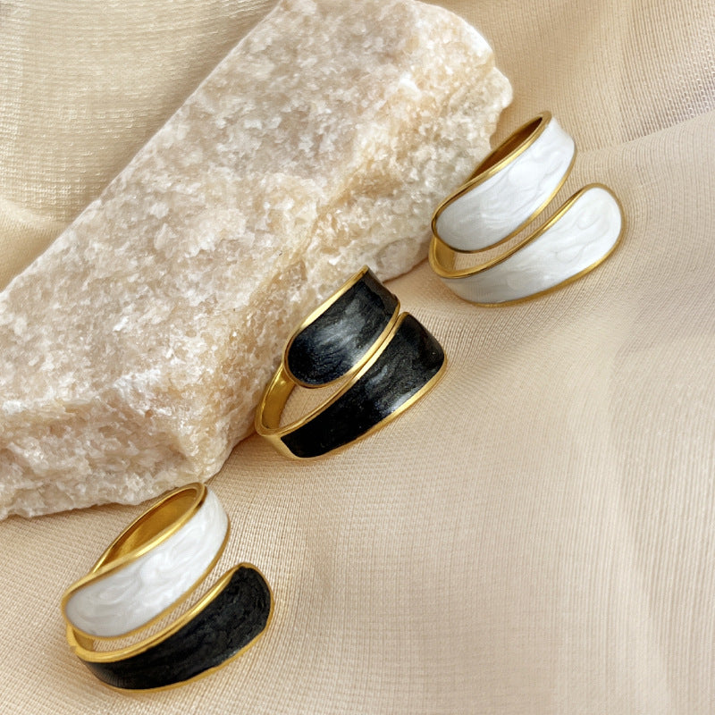 Wholesale simple design feeling stainless steel opening ring