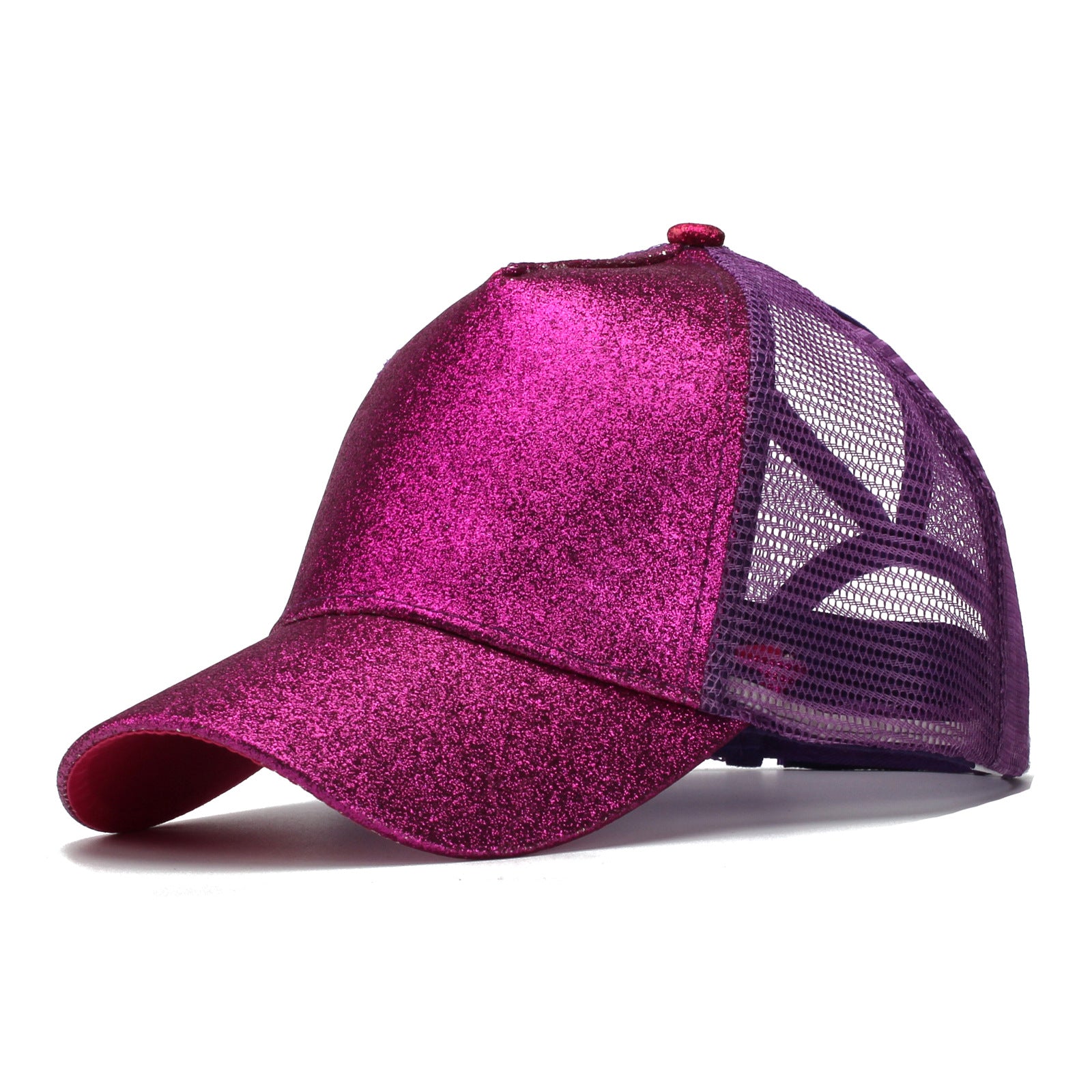 Wholesale Ponytail Cap Glitter Baseball Net Cap Peaked Cap ACC-HT-JingHong003
