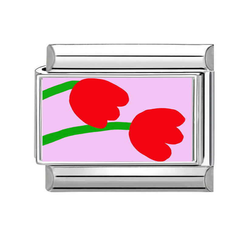 Wholesale 9mm Italian Charm Starter Bracelets DIY square Single Section Creative Stainless Steel Composable Bracelet