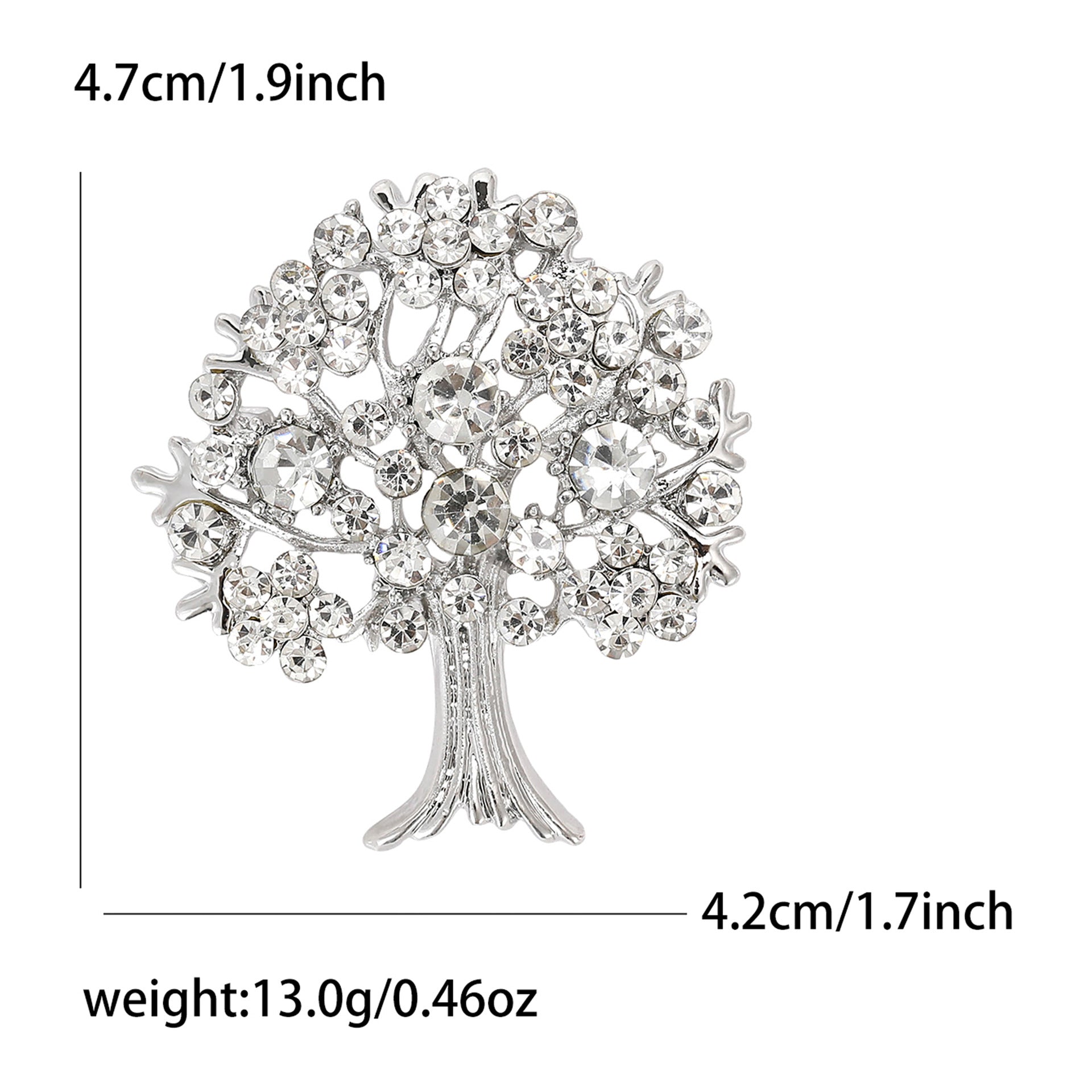 Wholesale Chic Tree Of Life Brooch Pin Alloy Rhinestone Red Women S Fashion Accessory Party Gift Resale