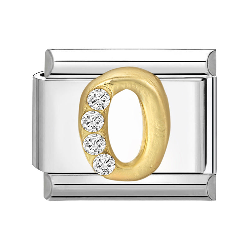 Wholesale 9mm Italian Charm Starter Bracelets DIY Letter Series Stainless Steel Composable Bracelet