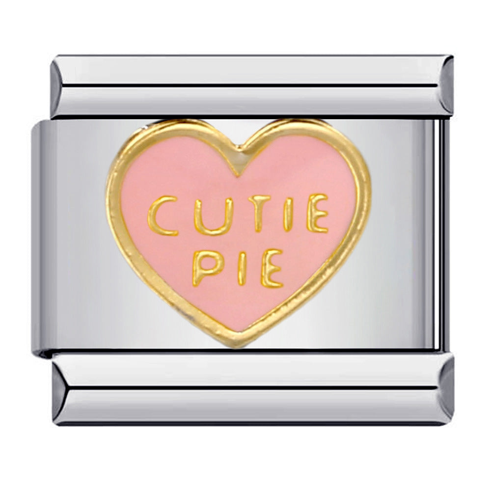 Wholesale Italian modular love series titanium steel bracelet  DIY