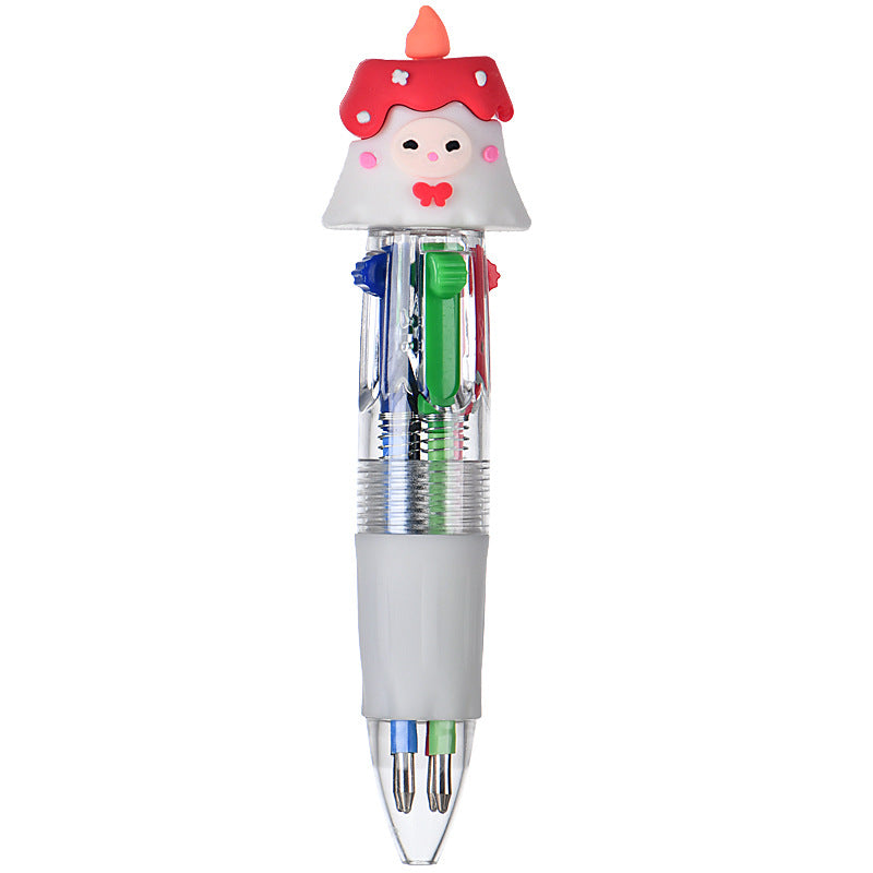 Wholesale Cute cartoon Christmas four-color ballpoint pen
