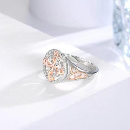 Wholesale Two-Tone Zircon Ring Fashion Accessory for Everyday Wear