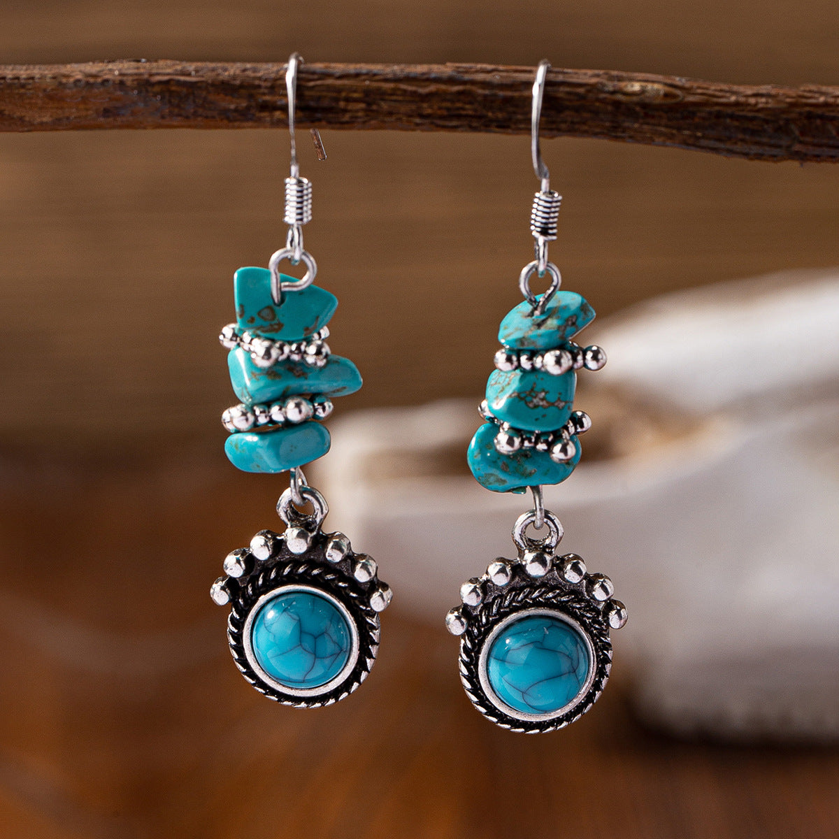 Wholesale 5pcs Vintage Turquoise Earrings